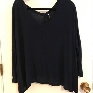 Cotton On Navy blousy/off the shoulder top